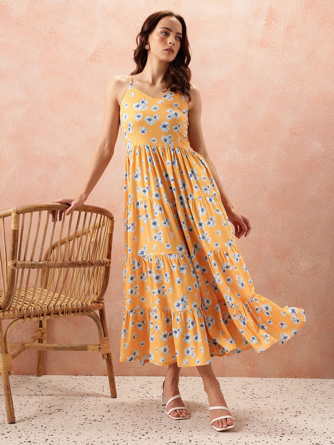 all about you Floral Print Fit & Flare Maxi Dress