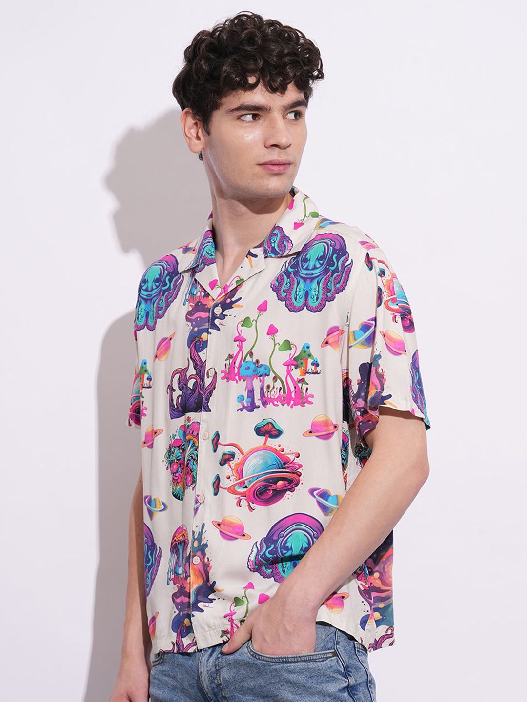 Being Human Men Classic Floral Opaque Printed Casual Shirt
