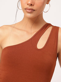 DressBerry Bubbly Basics One-Shoulder Cut-Out Bodysuit