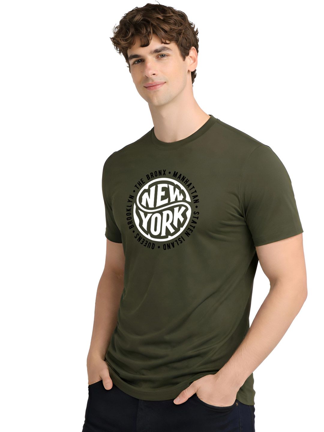 ADRO Men Typography Printed T-shirt