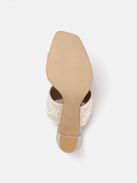 House of Pataudi Embellished Party Block Heel Sandals