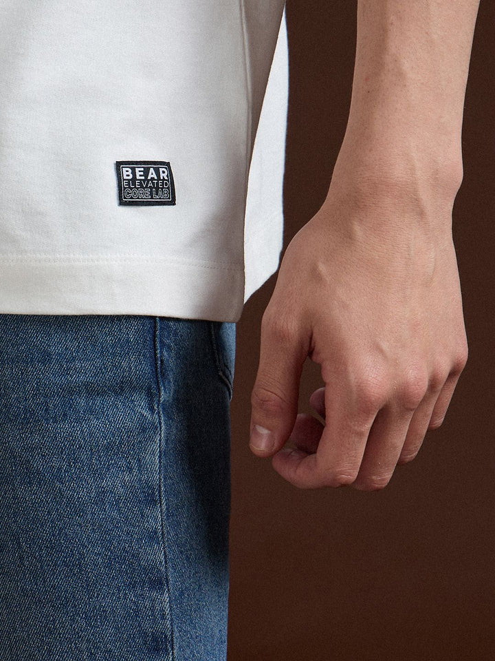 THE BEAR HOUSE Men Printed Drop-Shoulder Sleeves T-shirt