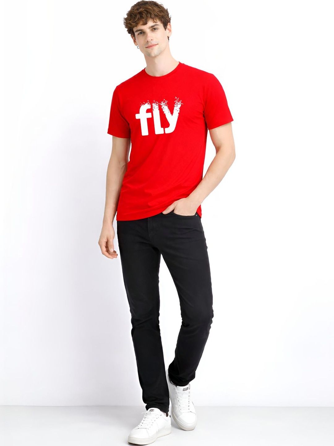 ADRO Men Typography Printed T-shirt