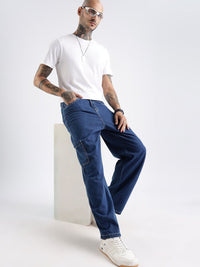 Eszett Men Mid-Rise Baggy Cargos