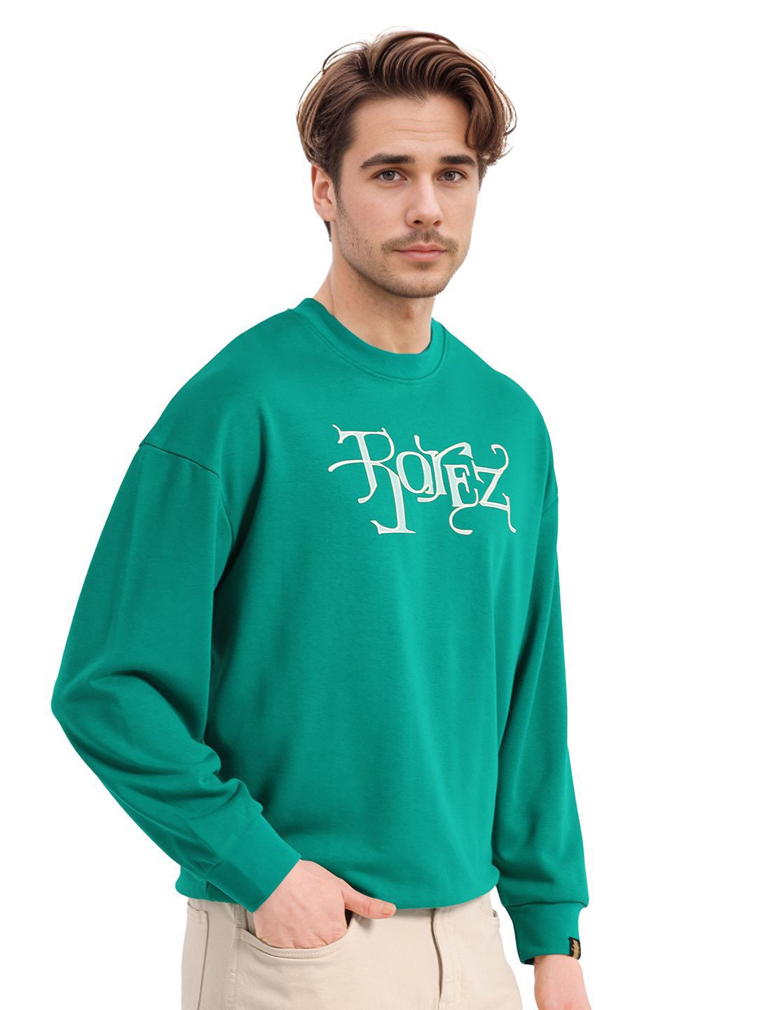 RARE RABBIT Men Printed Round Neck Sweatshirt