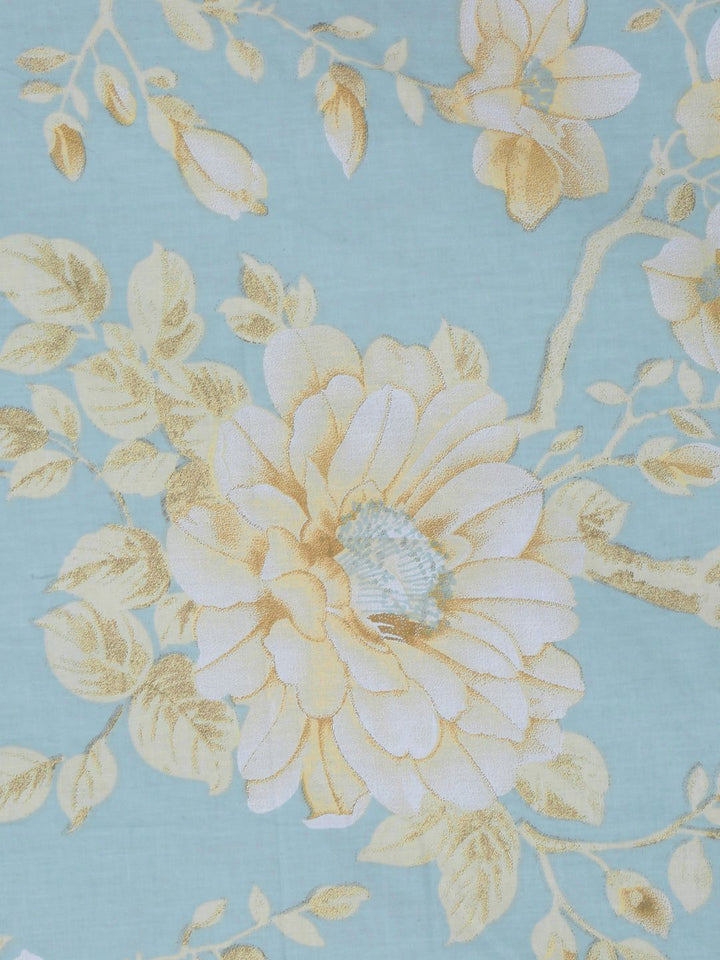 Myntra Elegant Homes Floral Printed 400 TC Cotton Super King Bedsheet With 2 Pillow Cover