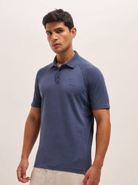 THE BEAR HOUSE Men Solid Polo Collar Pure Cotton T-shirt