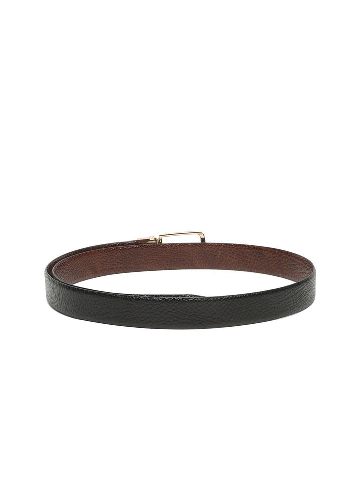 Teakwood Leathers Men Textured Leather Reversible Formal Belt
