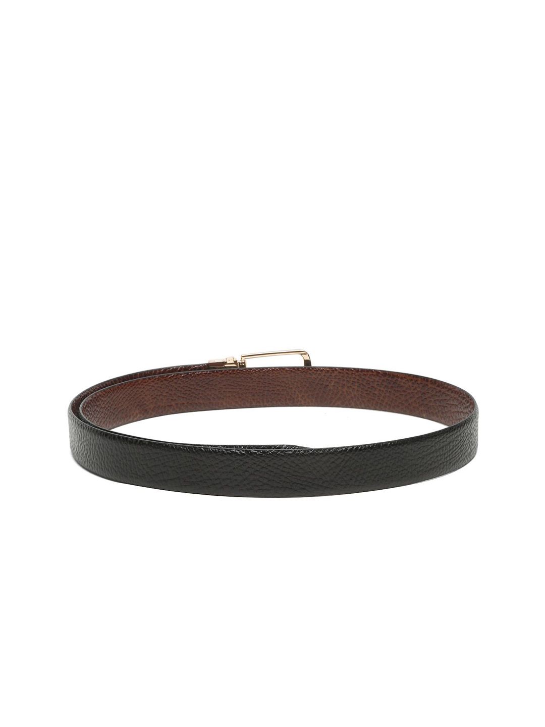 Teakwood Leathers Men Textured Leather Reversible Formal Belt