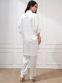 Vishudh Women Embroide Tunic With Regular Pants Co-Ord Set