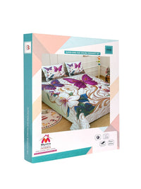 Myntra Elegant Homes Multicoloured Floral 400 TC King Bedsheet with 2 Pillow Covers