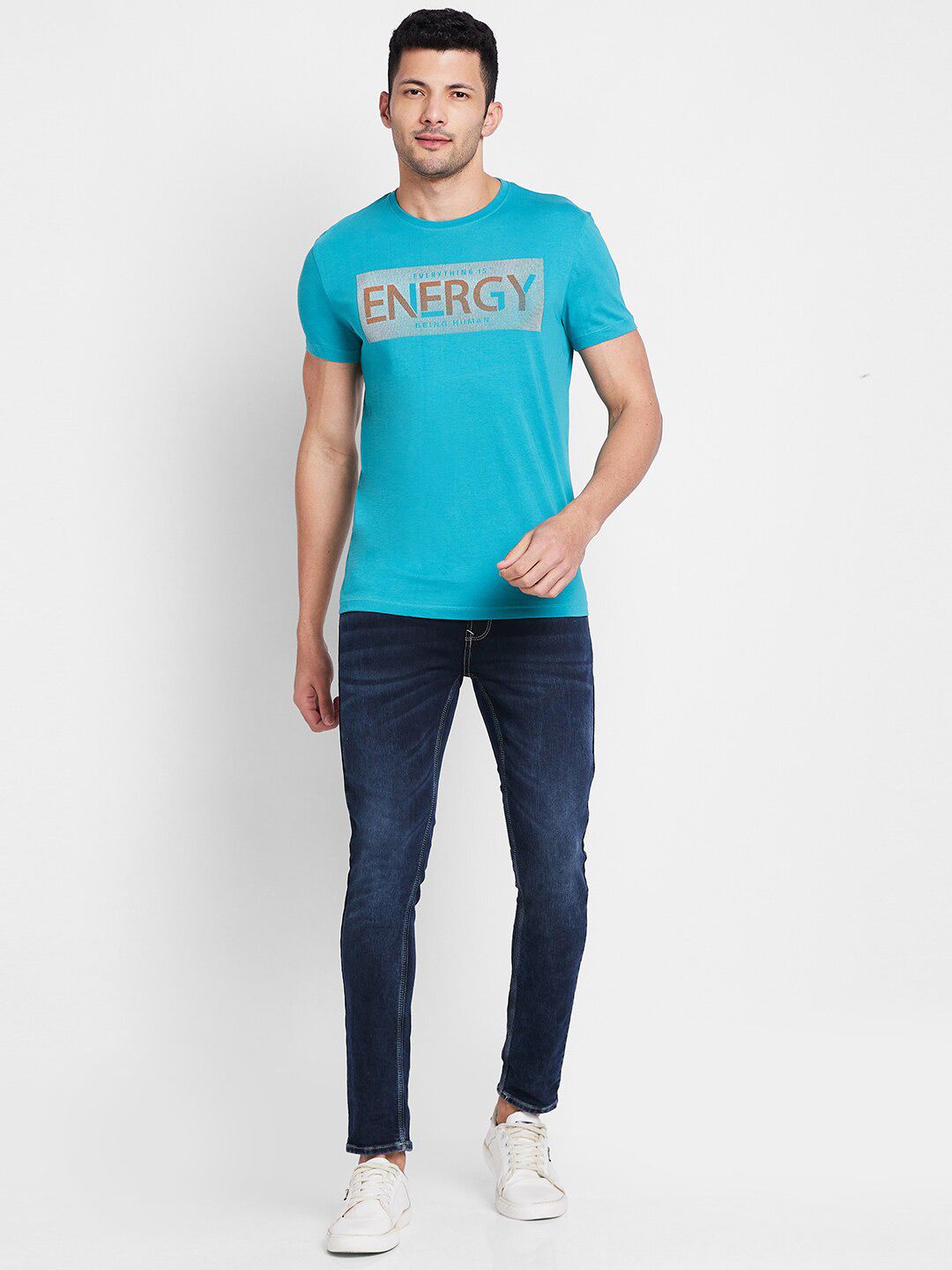 Being Human Typography Printed Casual T-shirt
