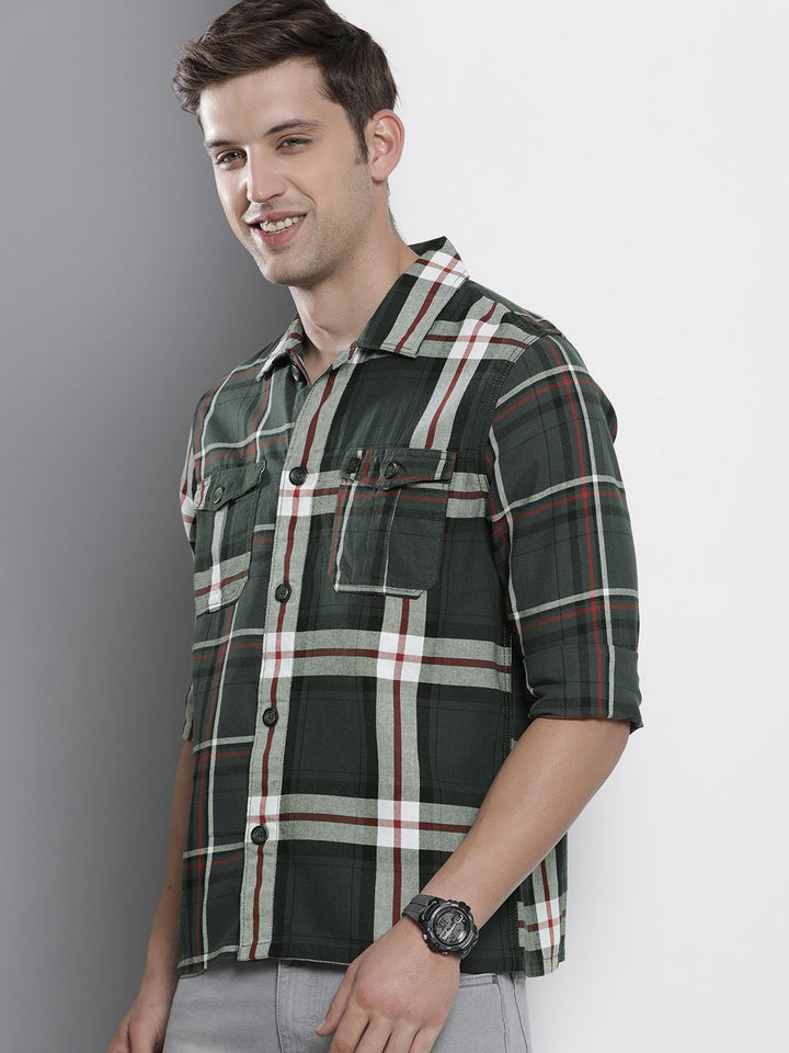 The Indian Garage Co Men Opaque Checked Casual Shirt