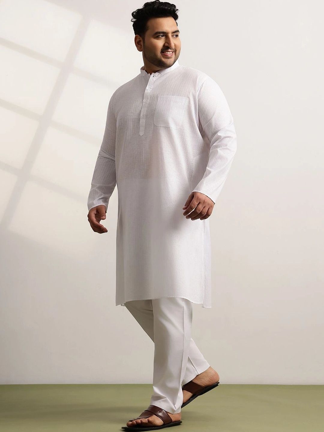 SOJANYA PLUS Men Regular Pure Cotton Kurta with Pyjamas