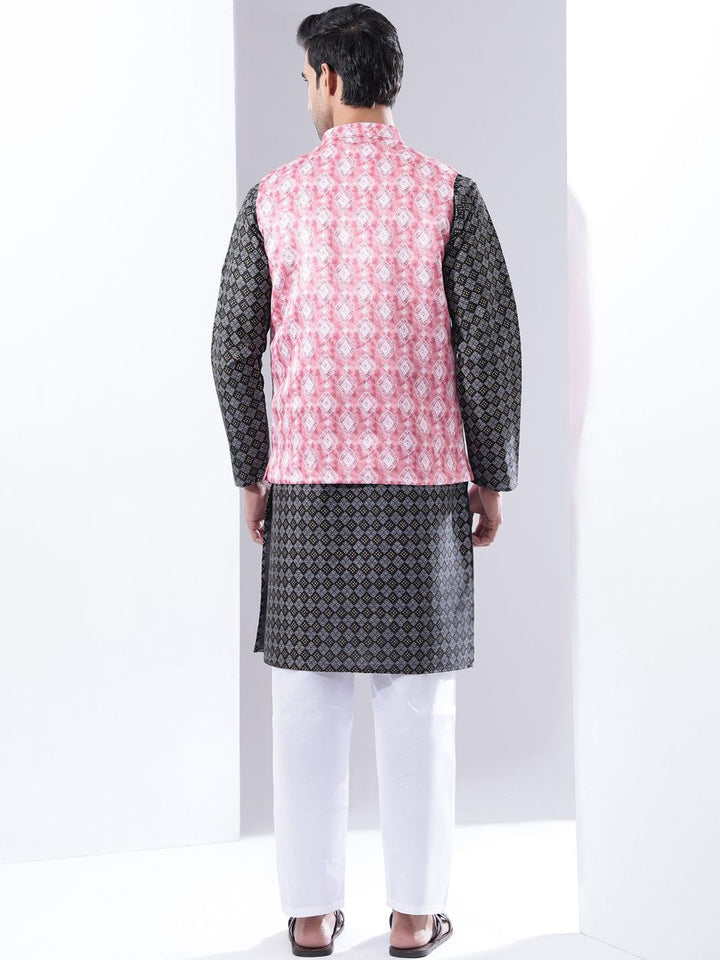 Anouk Men Printed Jodhpuri Kurta dengan Piyama