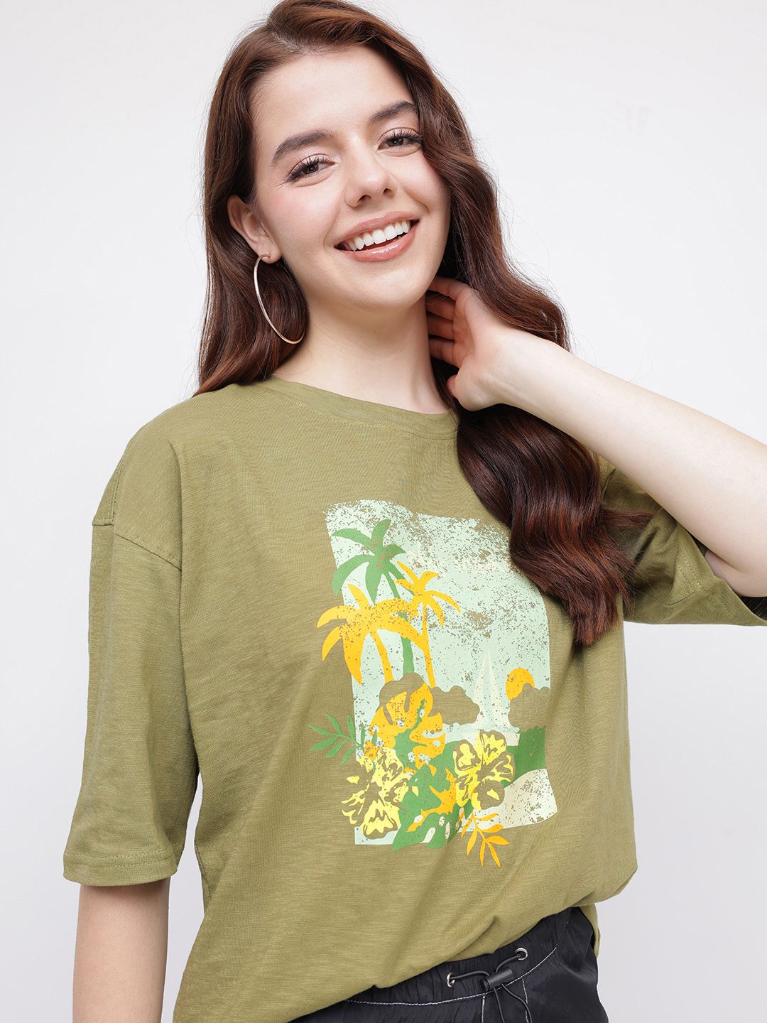 DressBerry Palm Paradise Printed T-shirt