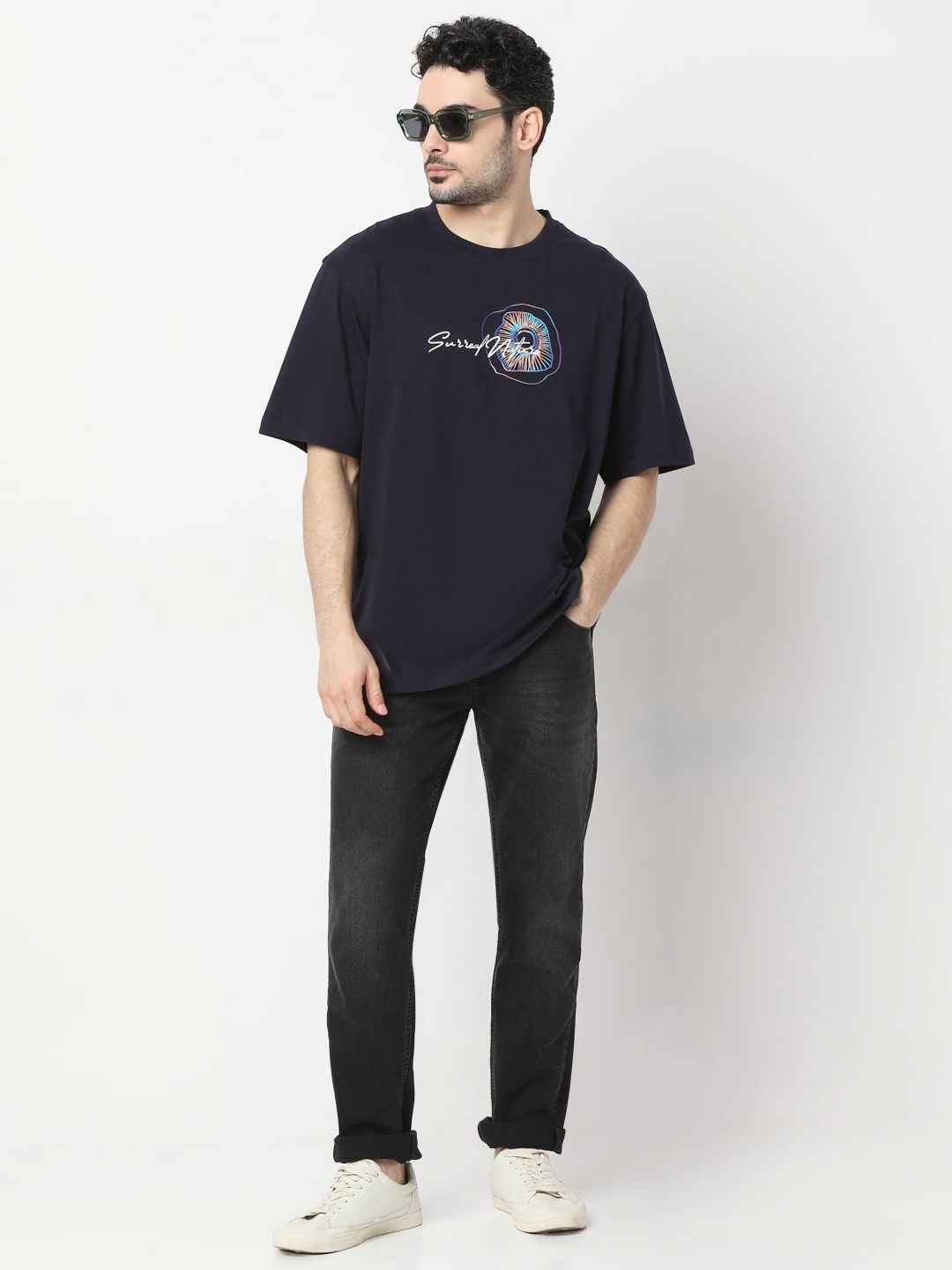 SPYKAR Men Graphic Printed Round Neck Cotton T-shirt