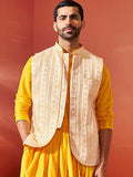 Vastramay Men Woven Design Nehru Jacket
