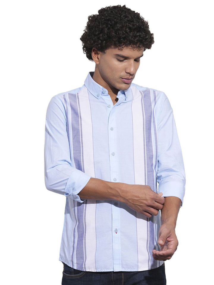 Being Human Men Classic Opaque Striped Casual Shirt