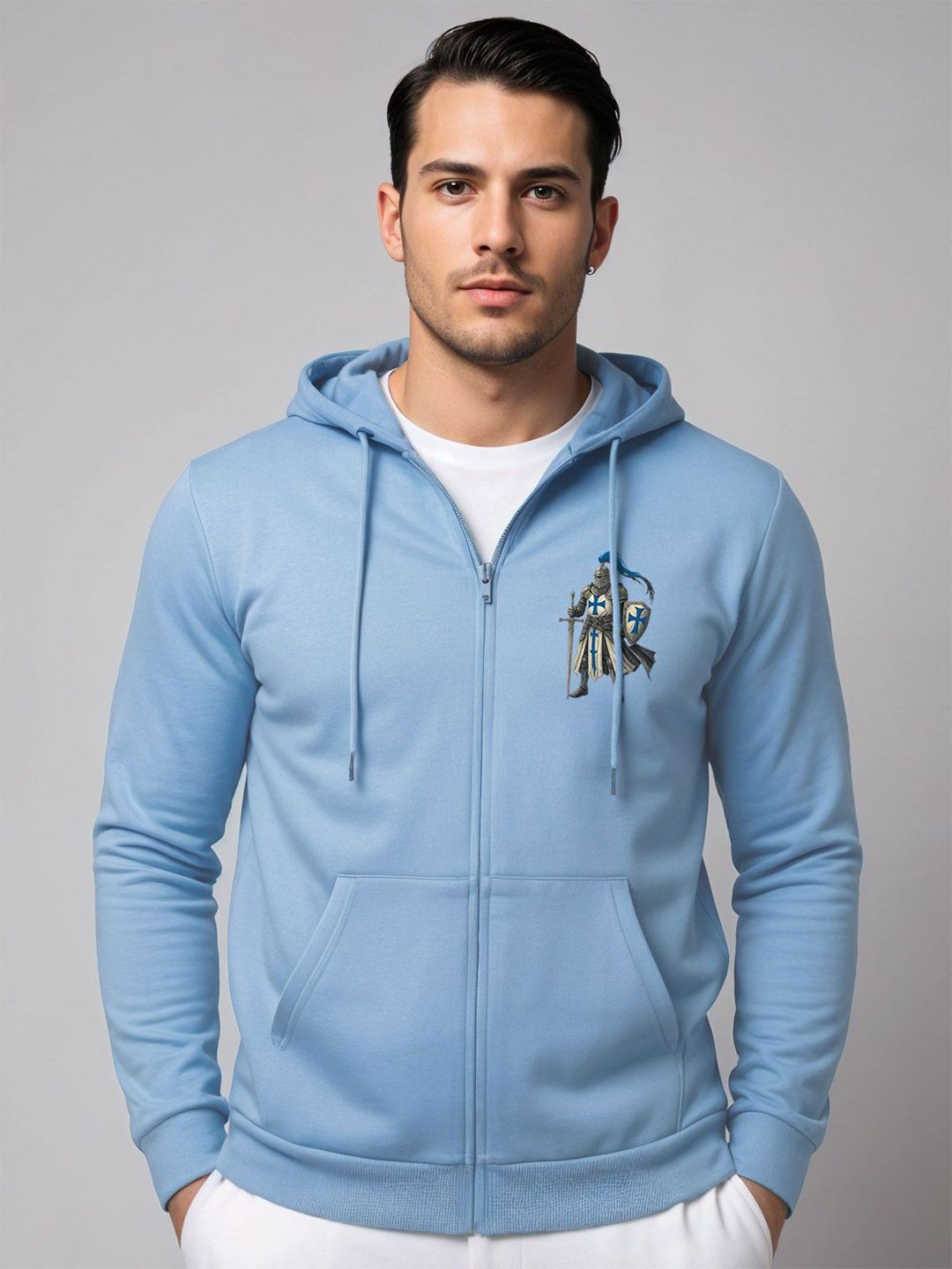 ADRO Men Printed Hooded Sweatshirt