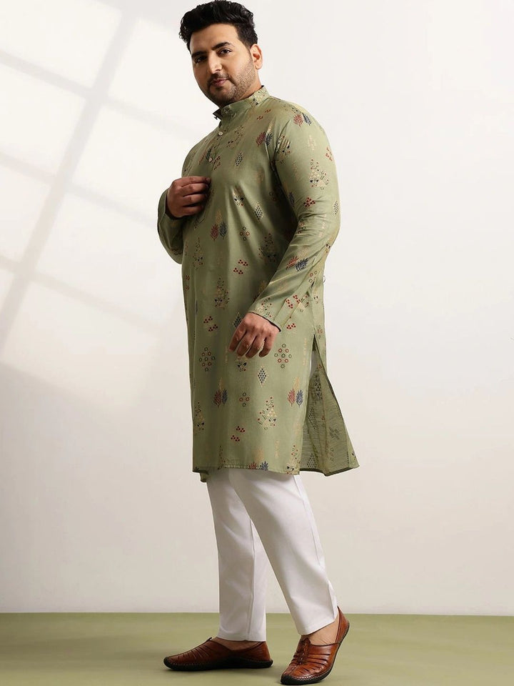 SOJANYA PLUS Men Ethnic Motifs Printed Regular Kurta with Pyjamas