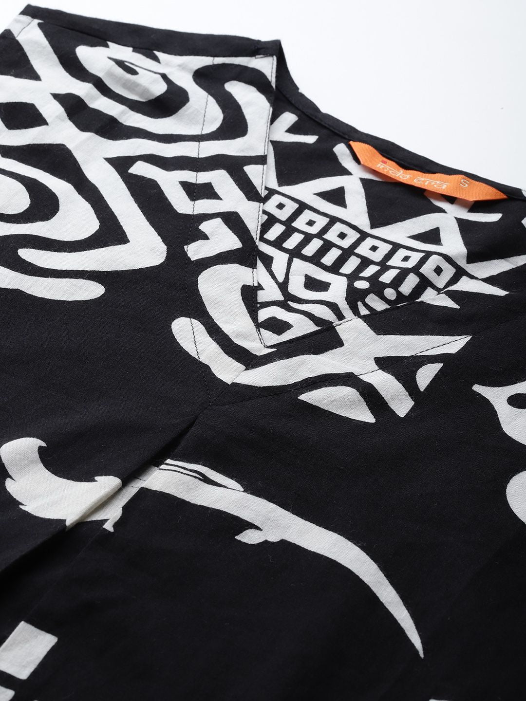 Indo Era Ethnic Motifs Printed Pleated Pure Cotton Kurta with Trousers