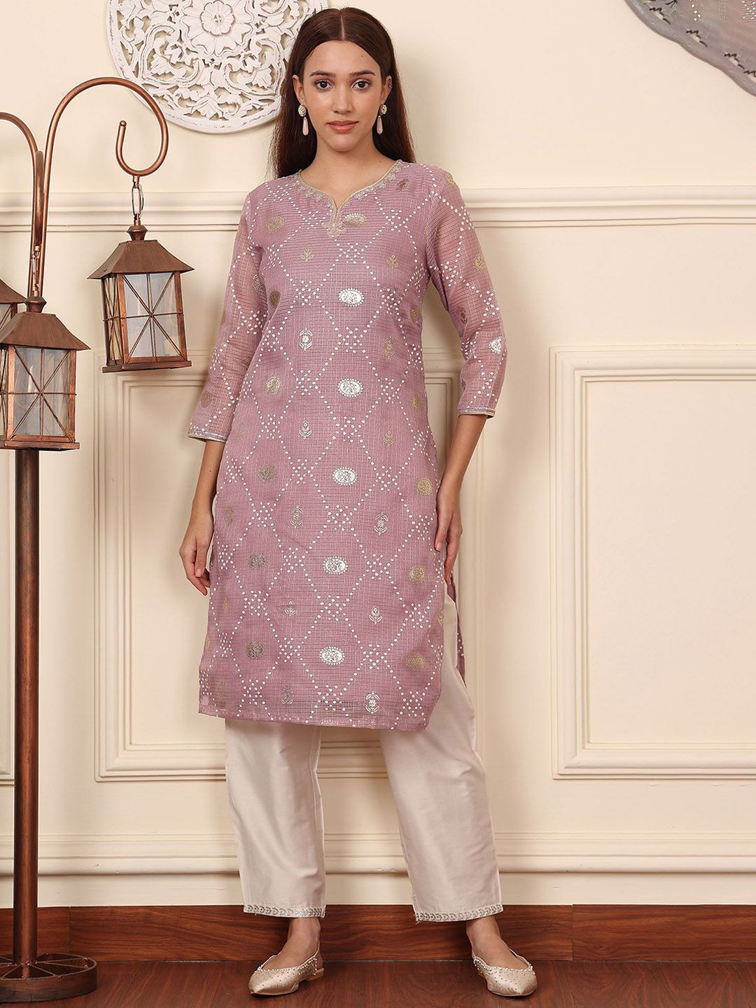 W Women Printed Kurta