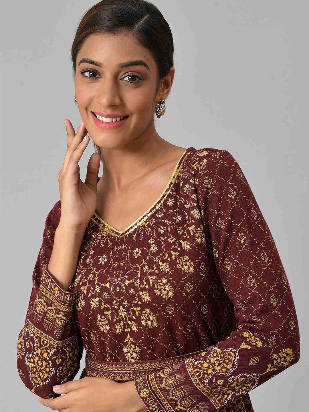 AURELIA Women Ethnic Motifs Printed Maxi Dress