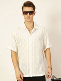 Thomas Scott Men Premium Semi Sheer Casual Shirt