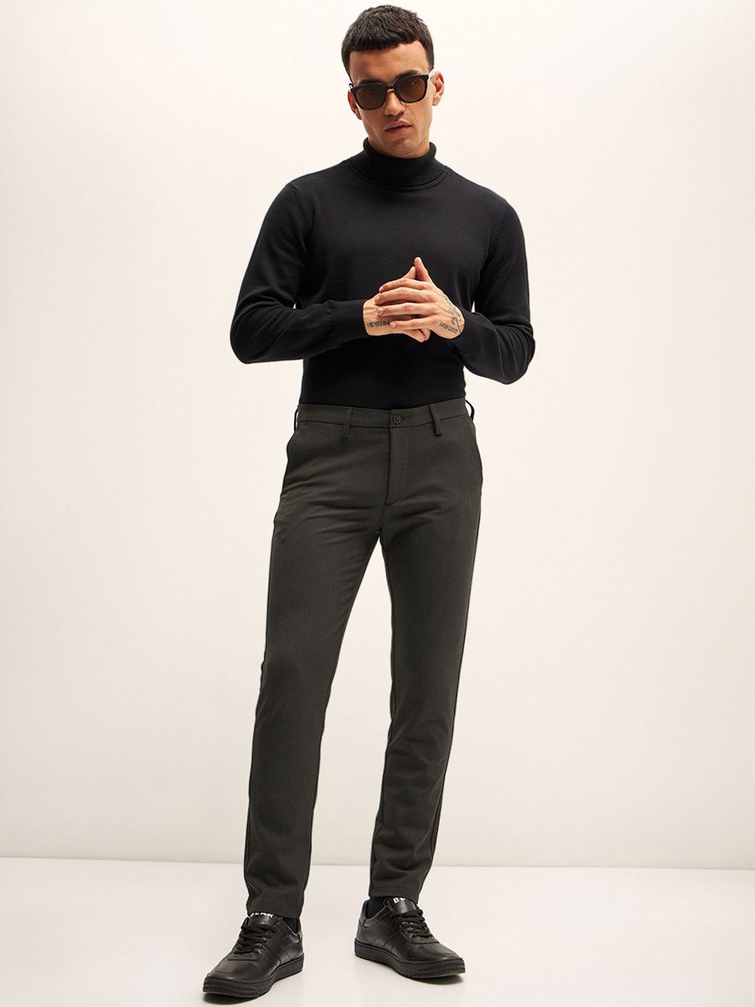 THE BEAR HOUSE Men Slim Fit Trousers