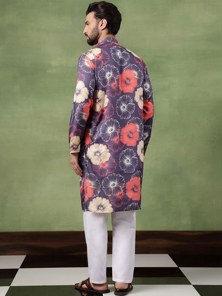 SOJANYA Men Floral Printed Kurta