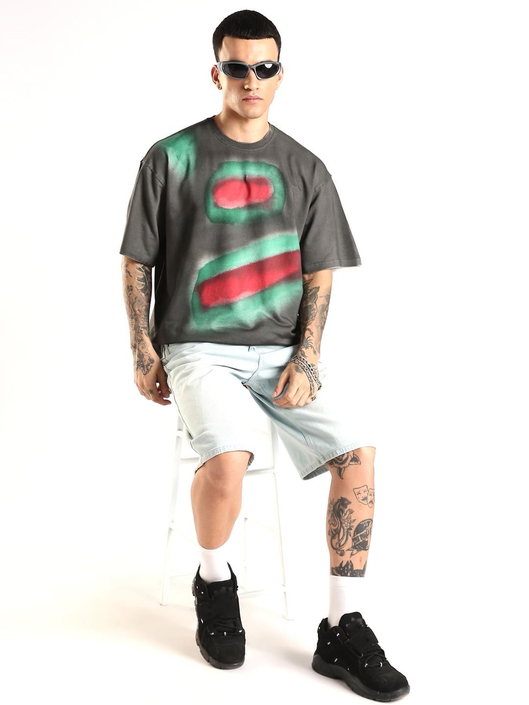 ADRO Men Grey Tshirts