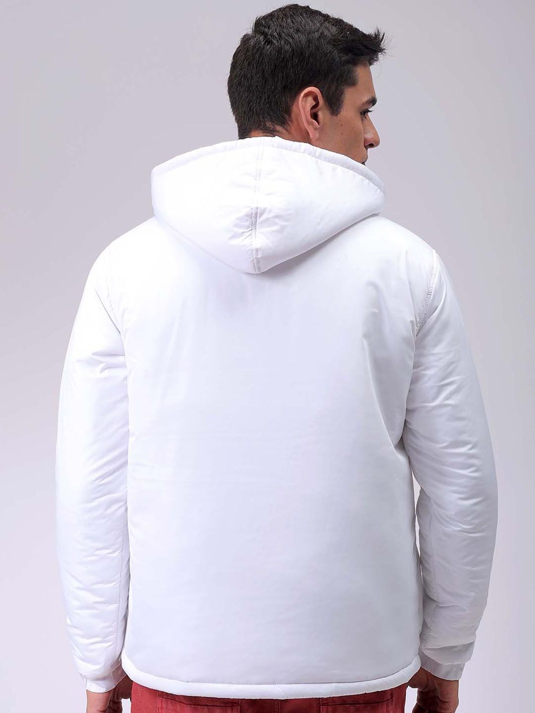 The Indian Garage Co Men Hooded Slim Fit Bomber Jacket