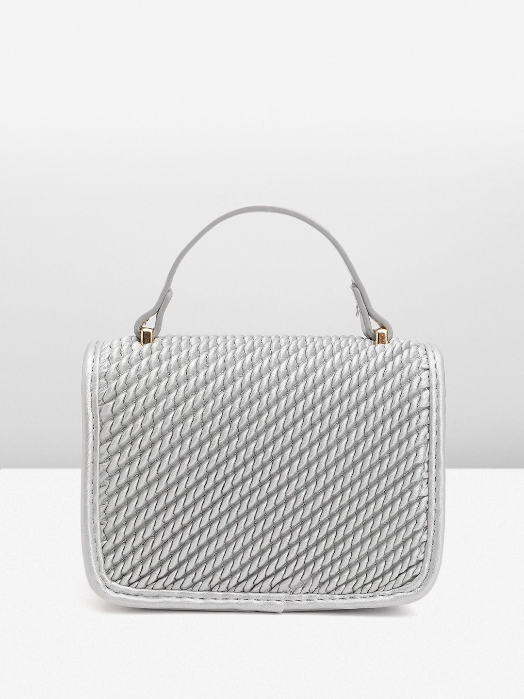 DressBerry Textured Structured Satchel