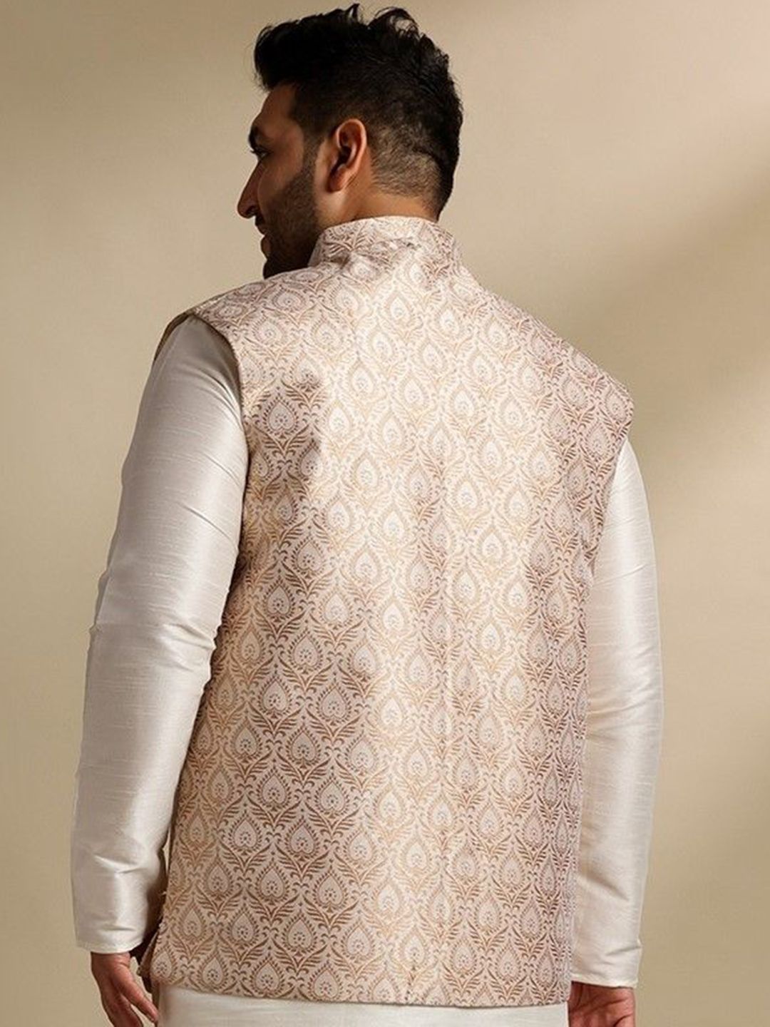 SOJANYA PLUS Woven Design Nehru Jacket