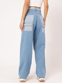 DressBerry Women Tailored Traces Baggy Jeans