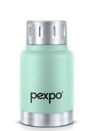 Pexpo Cameo Sea Green Printed Double Wall Thermosteel Hot & Cold Flask Water Bottle 160ml