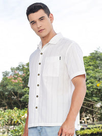 Thomas Scott Men's Premium Seersucker Cotton Casual Shirt