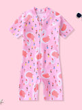 YK Girls Printed Round Neck Legsuit