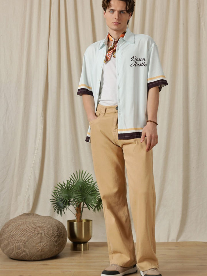 Eszett Dawn Hustle Conversational Cotton Short Sleeves Shirt