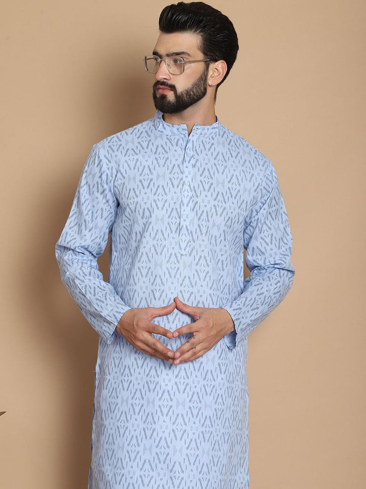Anouk Men Ethnic Motifs Printed Regular Pure Cotton Kurta with Churidar