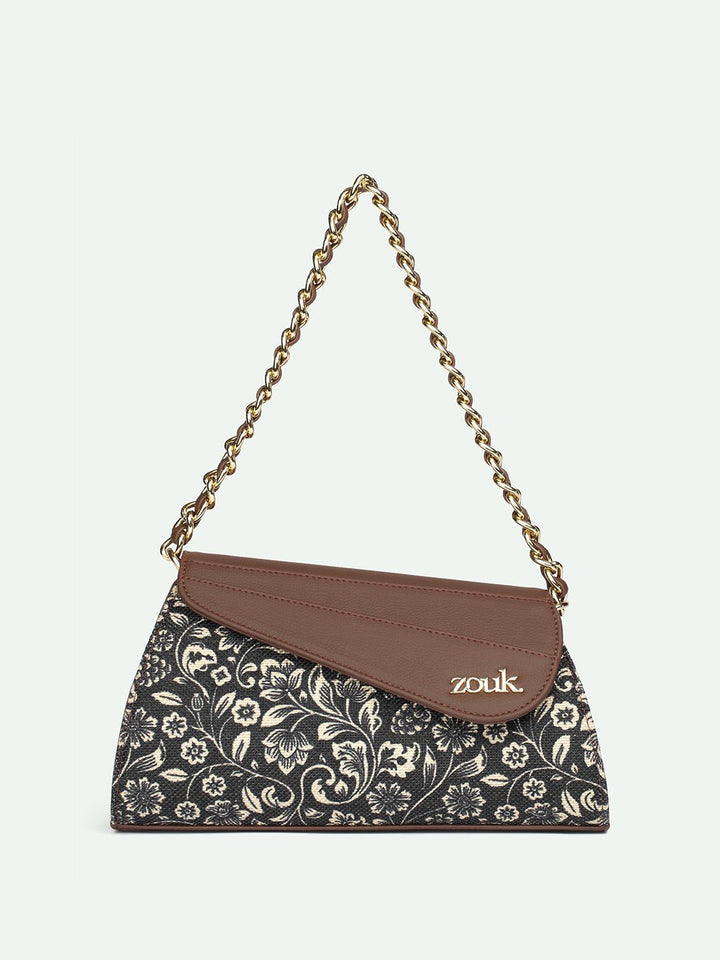 Beg sling berstruktur zouk bunga dengan fringed
