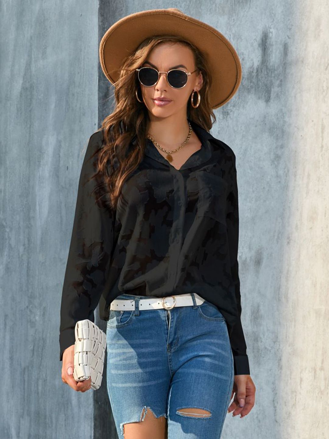 all about you Women Sheer Casual Shirt