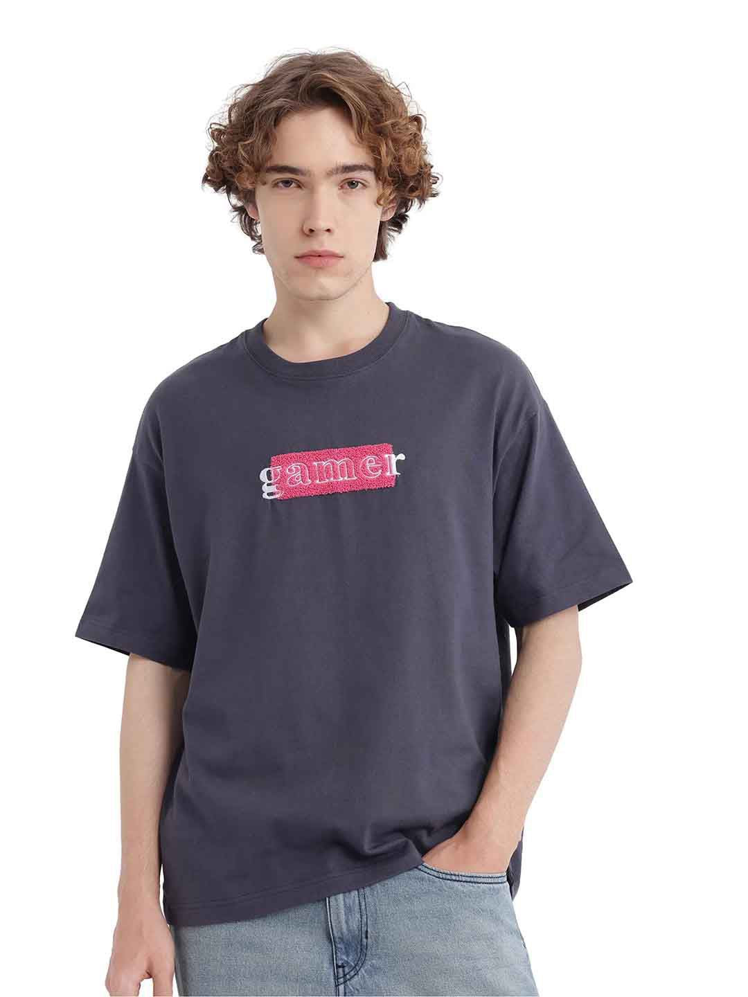 RARE RABBIT Men Printed Applique T-shirt