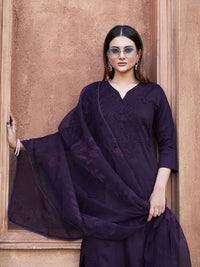 Tikhi Imli Women Floral Embroidered Regular Thread Work Kurta with Trousers & With Dupatta