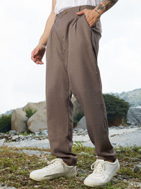 Campus Sutra Men Mid-Rise Comfort Trousers