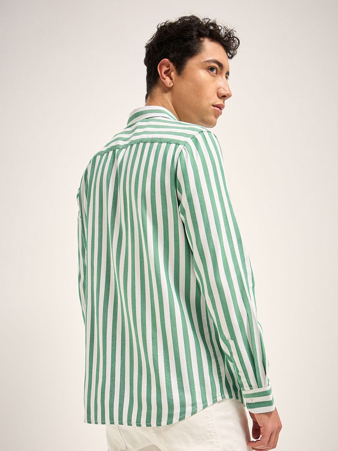 THE BEAR HOUSE Men Slim Fit Striped Casual Shirt