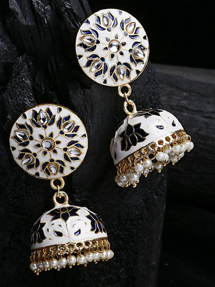 Anouk Gold-Plated Dome Shaped Jhumkas