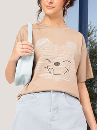 DressBerry Softly Styled Printed Relaxed Fit T-shirt