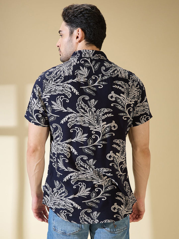 Being Human Men Slim Fit Floral Opaque Printed Casual Shirt